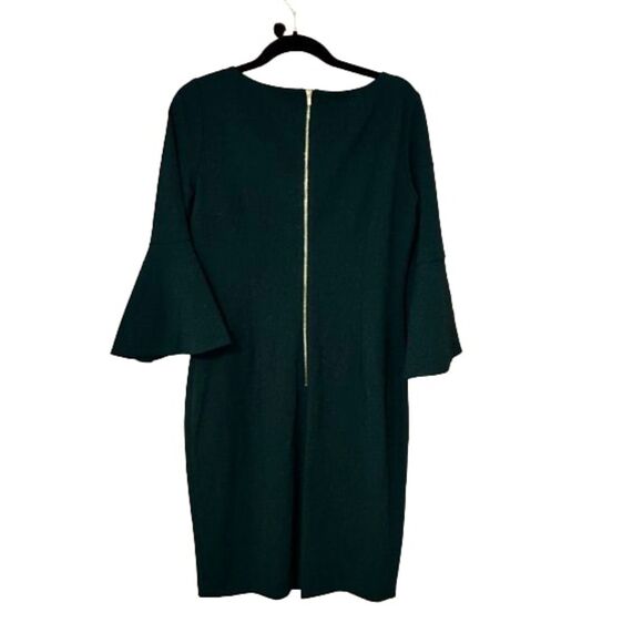 Calvin Klein 3/4 Bell Sleeve Boat Neck Sheath Dress, Green, Size 12 NWT - Picture 5 of 8